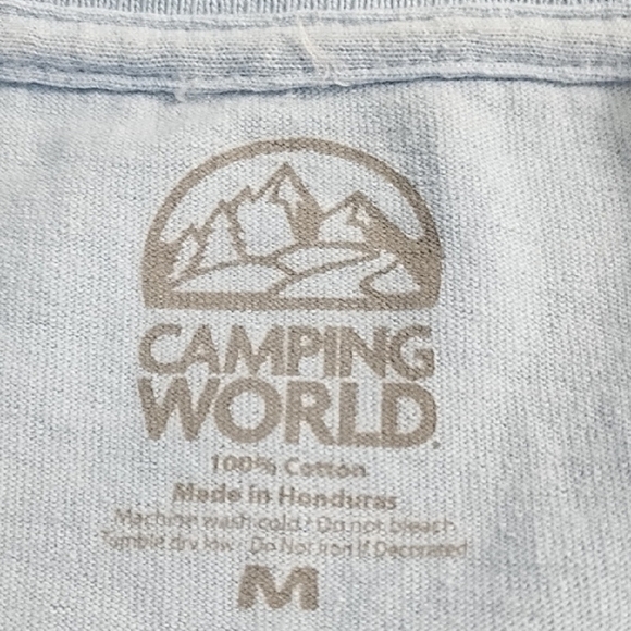 Blue Short Sleeve Tee with Retro Camper Graphic - Picture 6 of 10